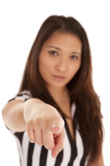 Referee Woman Point Finger Stock Photo Referee Woman Point Finger Stock Photo