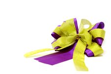 Gold And Violet Ribbon Stock Photo