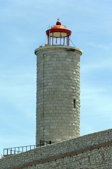 Stone Lighthouse In Island Near Marseille Stock Image