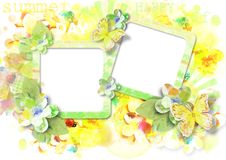 Beautiful  Multicolored Summer Card Royalty Free Stock Images