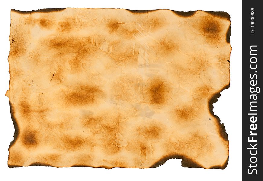 Sheet Of Burnt Paper