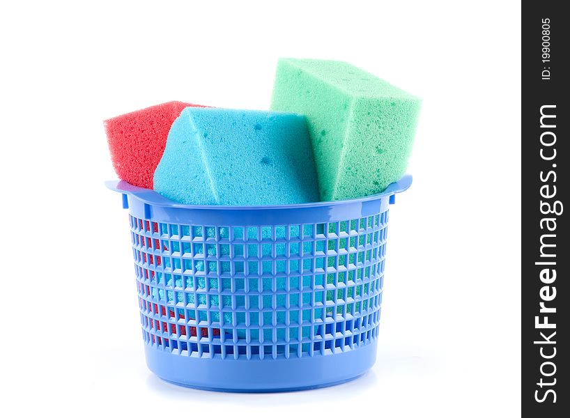 Plastic Bucket With Sponges