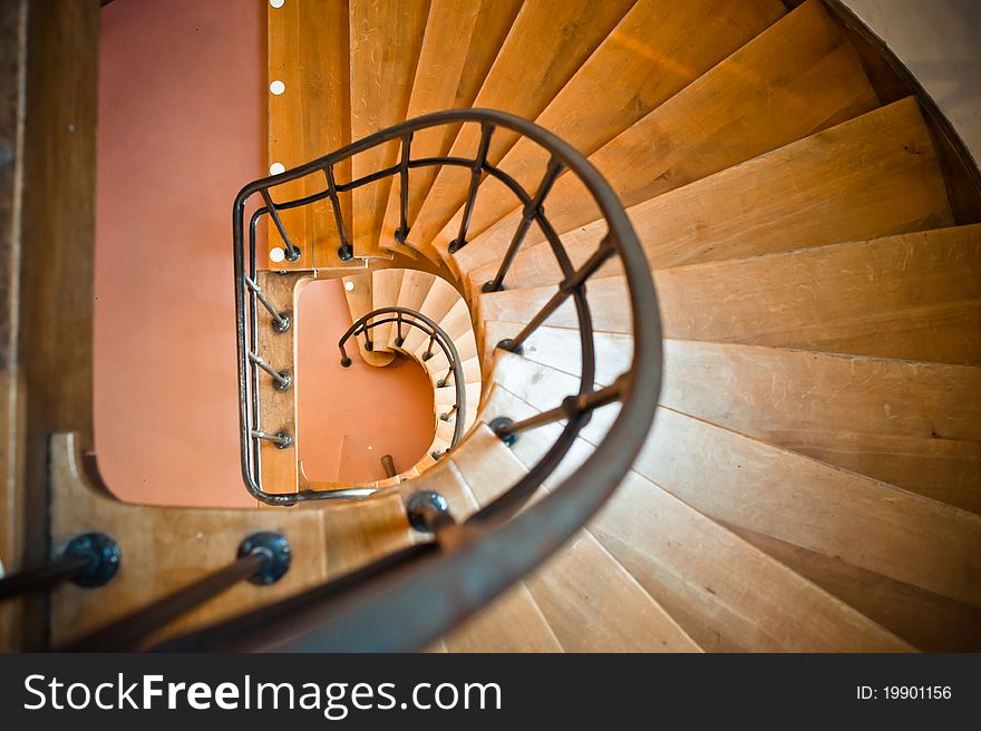 Spiral stairs of scandinavian style