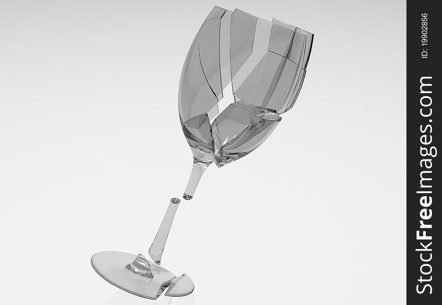 Wine glass falling and hitting the ground. Wine glass falling and hitting the ground