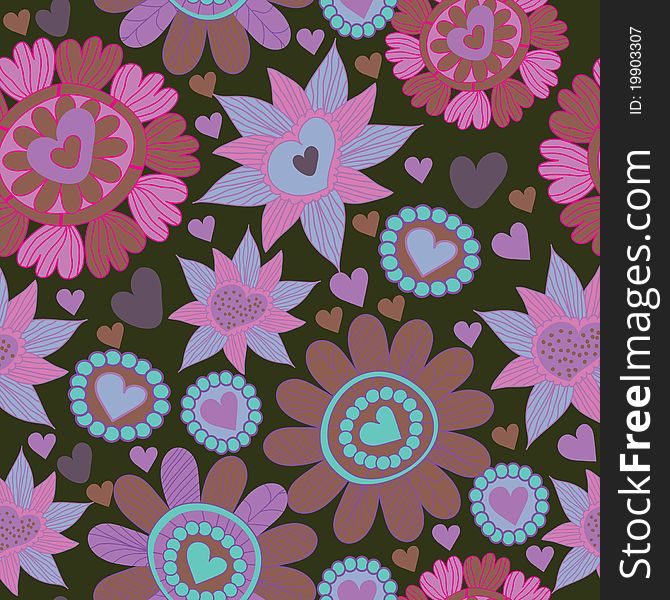 Seamless Floral Pattern . Background