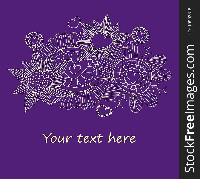 Seamless floral pattern in cartoon style. Seamless floral pattern in cartoon style