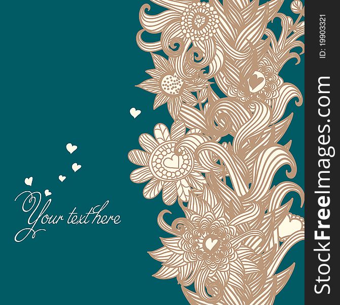 Seamless floral pattern in cartoon style. Seamless floral pattern in cartoon style