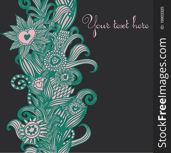 Seamless floral pattern in cartoon style. Seamless floral pattern in cartoon style