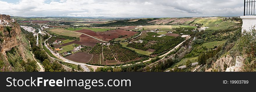 Andalusian landscape in Arcos de la Frontera, Andalusia, Spain