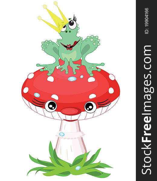 Frog Princess On The Mushroom