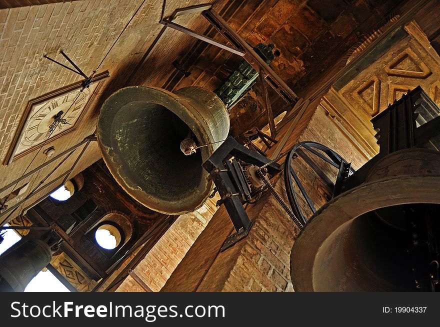 The belfry of the Giralda in seville Southern Spain. The belfry of the Giralda in seville Southern Spain