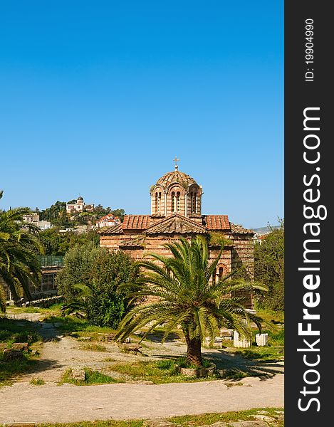 Church of the holy apostles in the Ancient Agora, Athens, Greece. Church of the holy apostles in the Ancient Agora, Athens, Greece