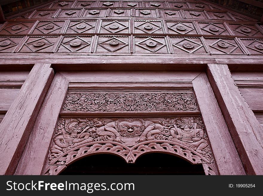 Traditional Thai Style Church Window