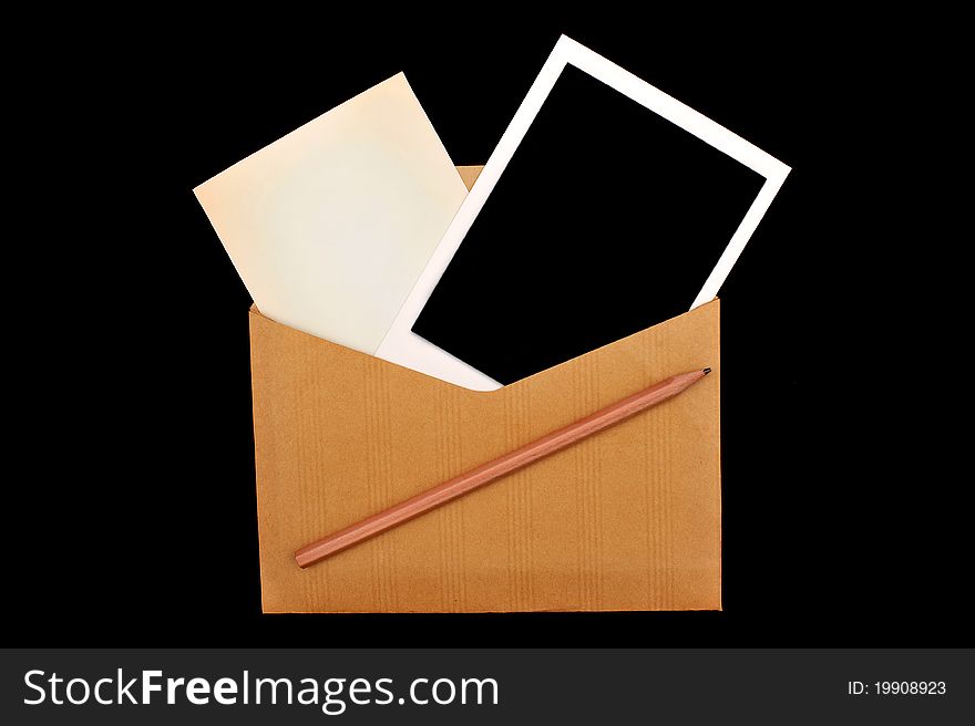 Photo and paper in an envelope