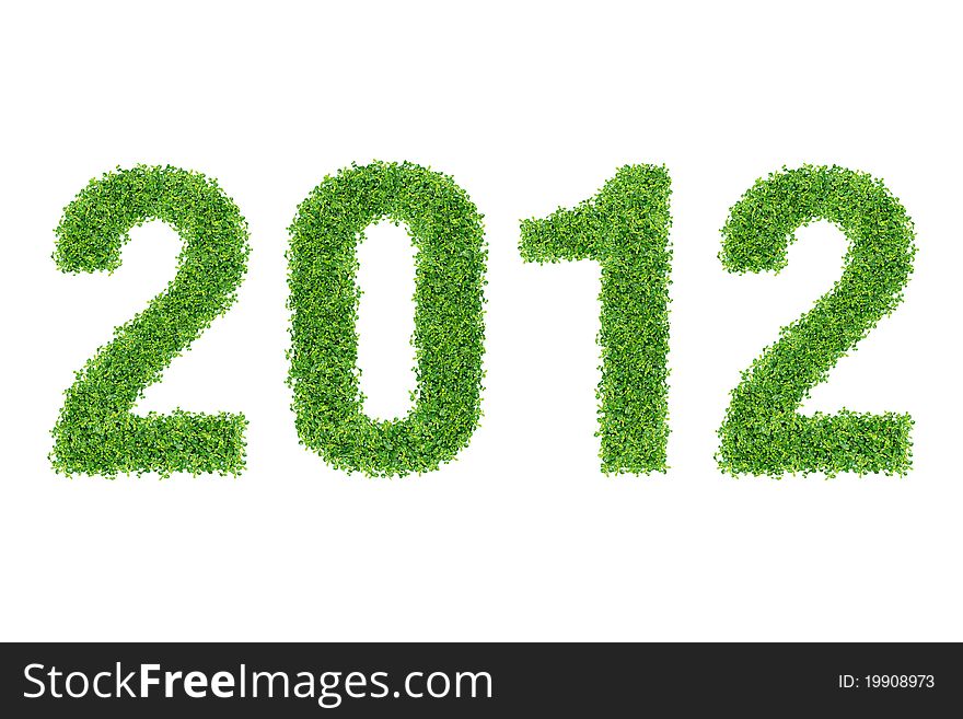 New Year Made of grass material.