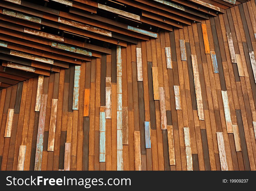 Wooden wall entrance