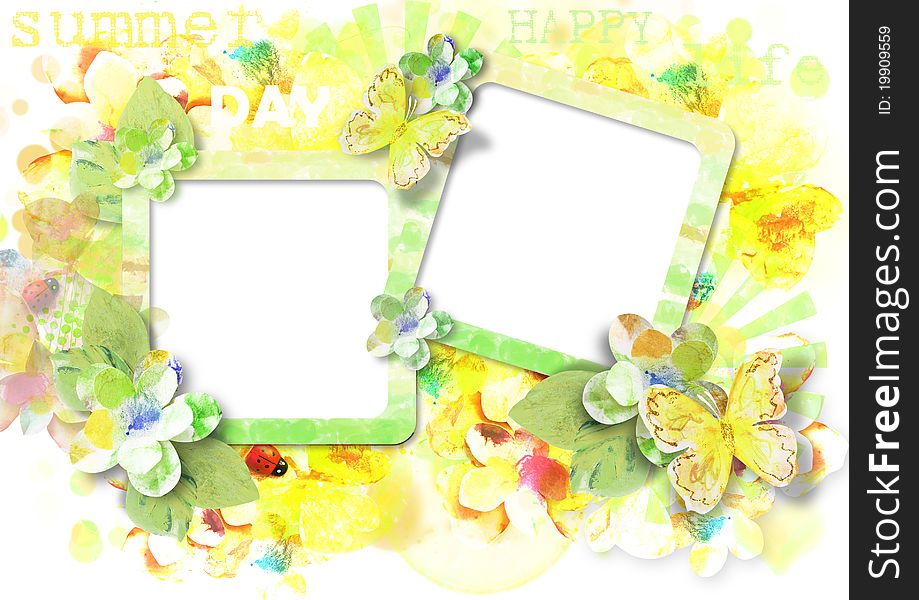 Beautiful  multicolored summer card