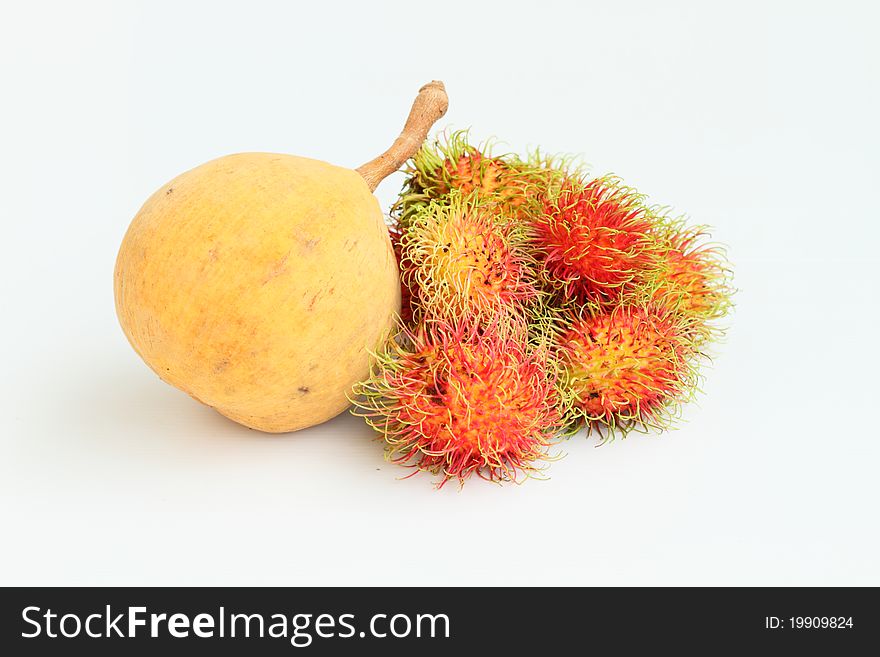 Tropical fruit, rambutan and santol