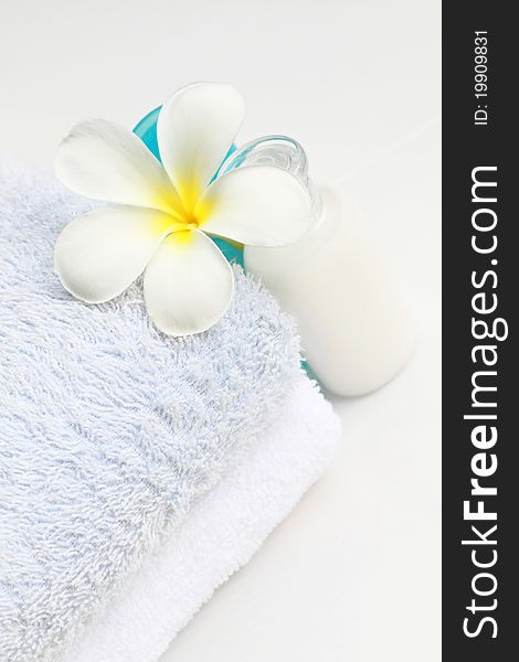 Flower and Spa collection on white