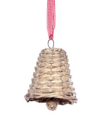 A Hanging Wicker Jingle Bell Royalty Free Stock Photo A Hanging Wicker Jingle Bell Royalty Free Stock Photo