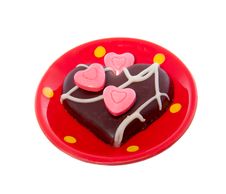 A Lovely Chocolate Heart Royalty Free Stock Image A Lovely Chocolate Heart Royalty Free Stock Image