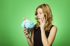 Woman With Flowers Royalty Free Stock Photos Woman With Flowers Royalty Free Stock Photos