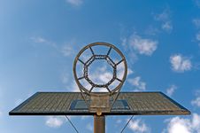 Basketball Hoop Against A Cloudy Sky Royalty Free Stock Image Basketball Hoop Against A Cloudy Sky Royalty Free Stock Image