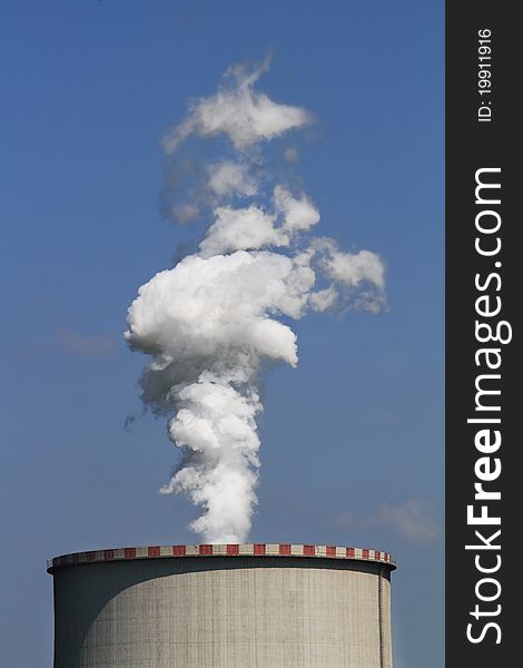 Pipe factory smoke emission (detail ). Pipe factory smoke emission (detail )