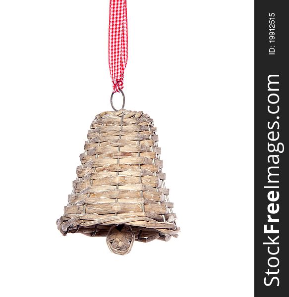 A  Hanging Wicker Jingle Bell