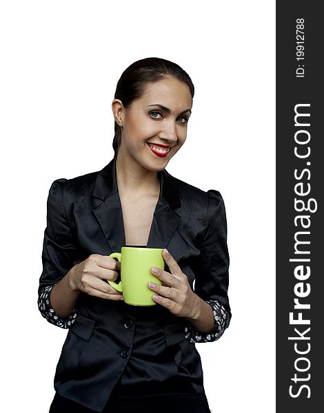 Businesswoman With A Cup