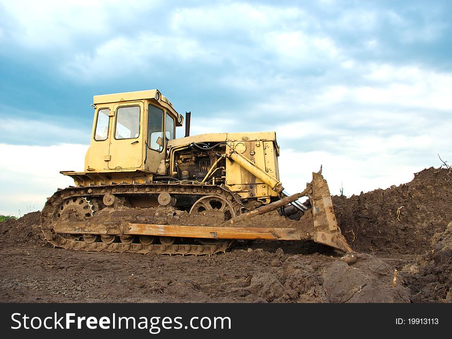 Digger, Heavy Duty construction equipment parked at work site