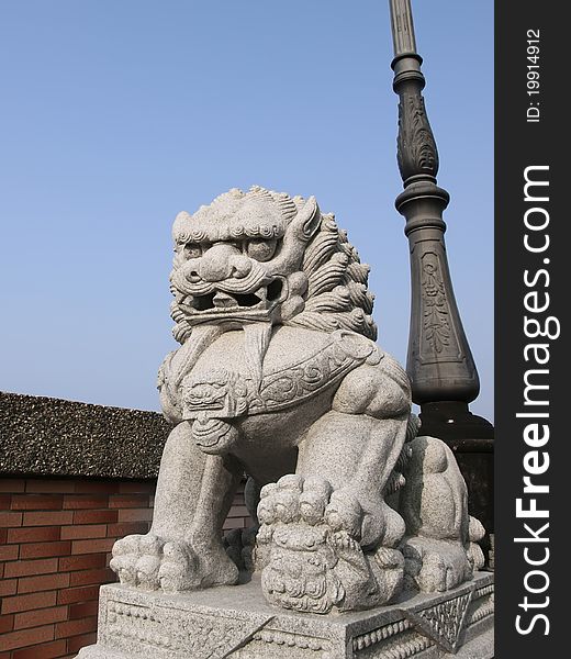 chinese stone lion front