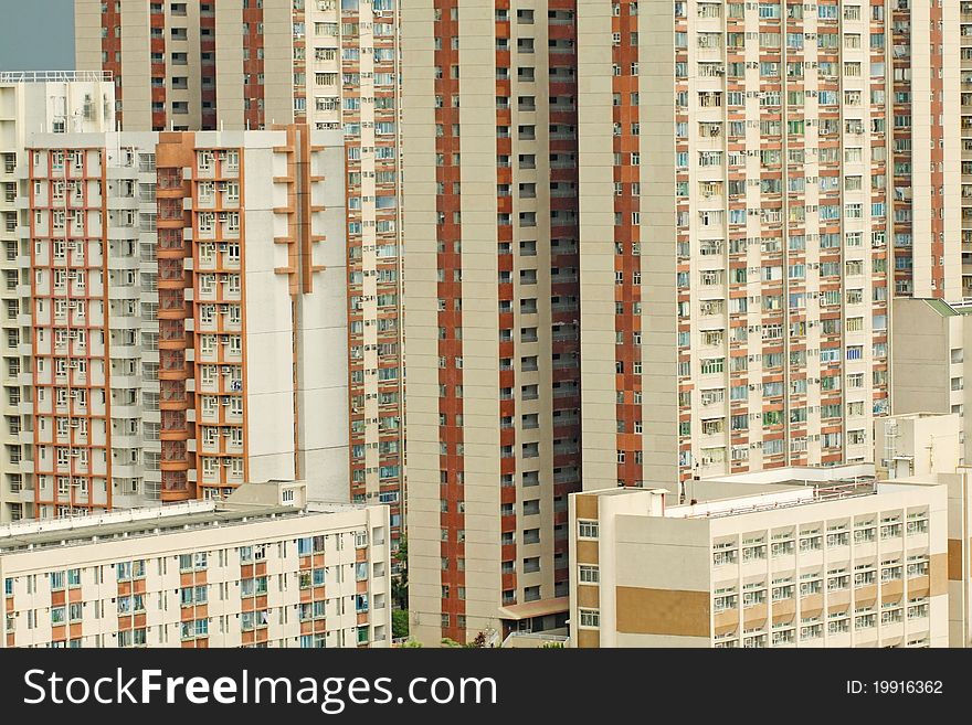 Packed Hong Kong Apartment Blocks