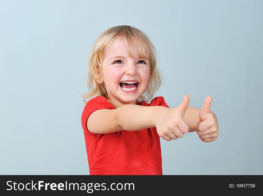 Portrait of lovely blond little girl