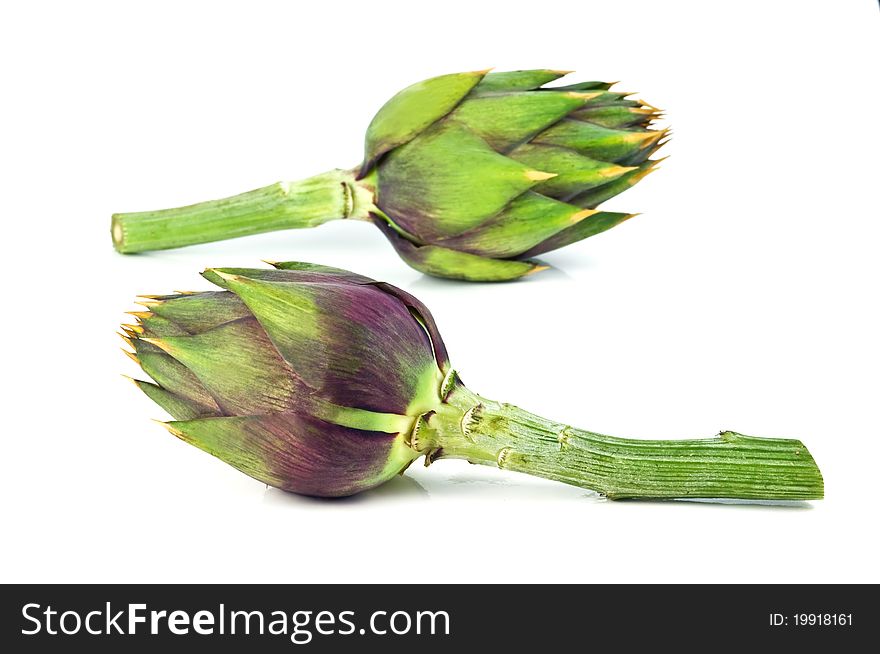 Artichoke isolated on white background