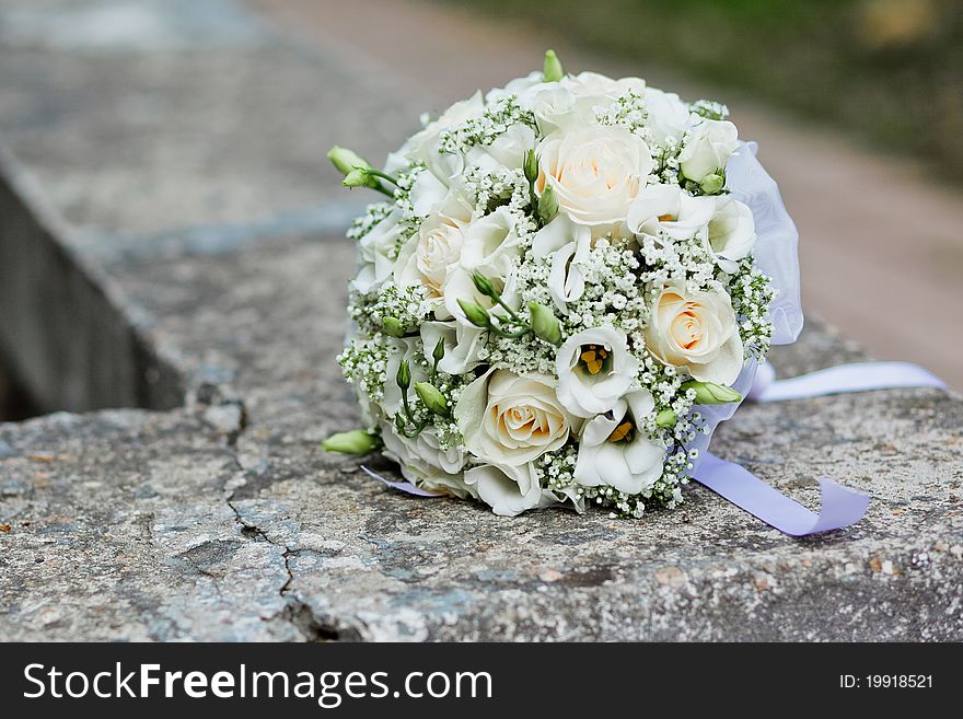 Close up of wedding bouquet