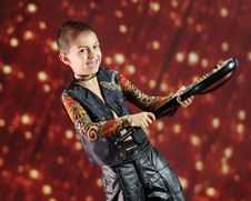 Young Rock Star Royalty Free Stock Photography Young Rock Star Royalty Free Stock Photography