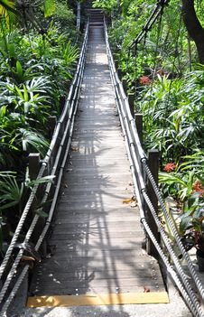 The Suspension Foot Bridge Stock Photography The Suspension Foot Bridge Stock Photography