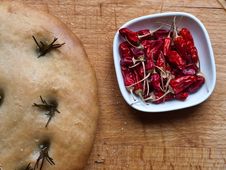 Bread And Chillies Stock Image Bread And Chillies Stock Image