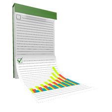 Notebook With The Diagram Royalty Free Stock Photo Notebook With The Diagram Royalty Free Stock Photo