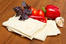 Pita Bread And Fresh Vegetables Stock Photos Pita Bread And Fresh Vegetables Stock Photos