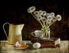 Dandelions And Eggs Royalty Free Stock Images Dandelions And Eggs Royalty Free Stock Images