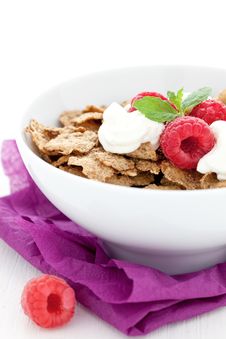 Whole Wheat Flakes Stock Photography
