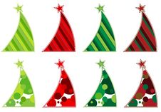 Contemporary Christmas Tree Collection Stock Image Contemporary Christmas Tree Collection Stock Image