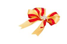 Gold Ribbon Bow Stock Images