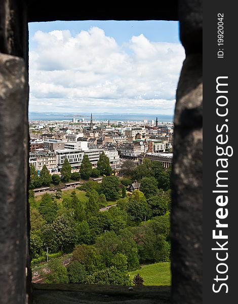 Edimburgh Castle, View From A Slit