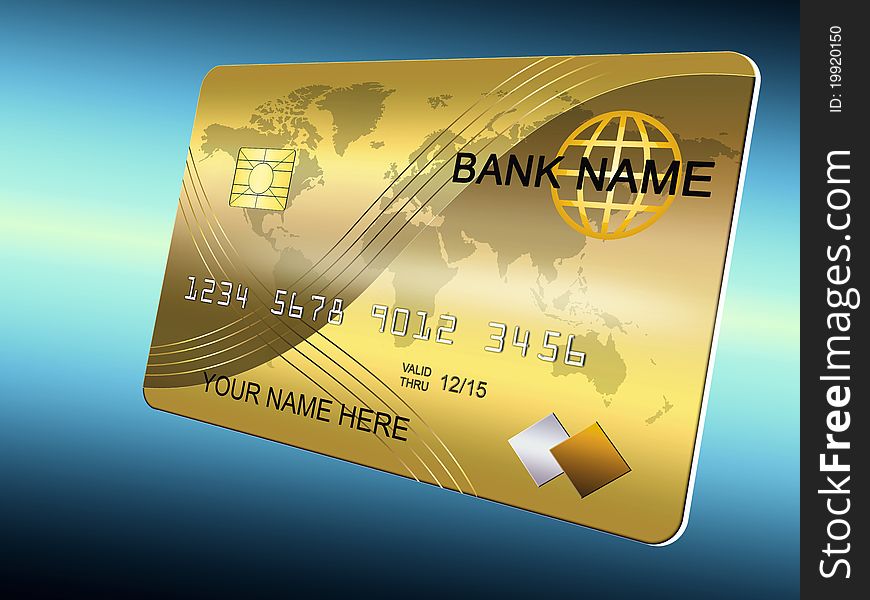 Abstract golden card, transaction tools