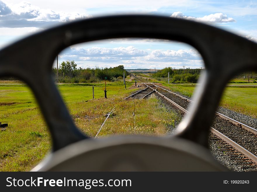 Railway Tracks Through the Railcars