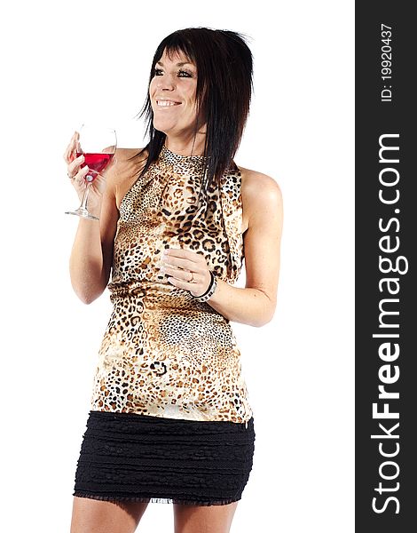 Attractive Woman Drinking Wine