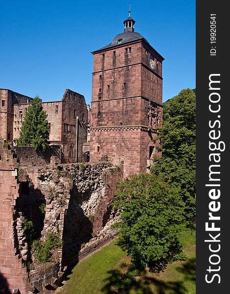 Detail of the Heidelberg Castle in Heidelberg, Germany